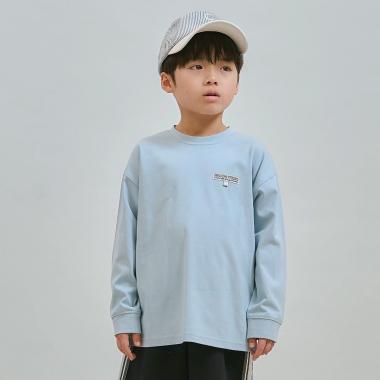 【綿100％】【スクール対応】名札付けループ付き長袖Tシャツ