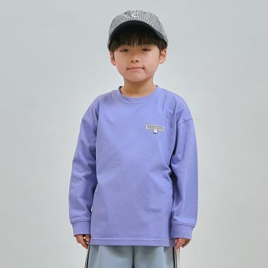 【綿100％】【スクール対応】名札付けループ付き長袖Tシャツ