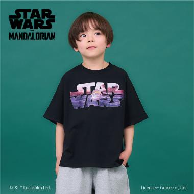 【STAR WARS】【防汚・吸水速乾・UV】【カイテキ天竺】ロゴプリントﾄBIGTシャツ