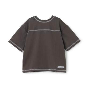 【熱をブロック】【どちらが前でもOK】配色ステッチTシャツ